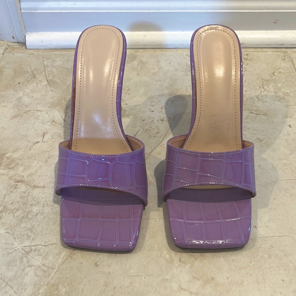 PU Croc Mule Sandals